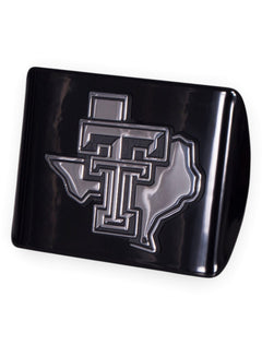 Texas Tech Lone Star Pride on Black Hitch Cover – Front view