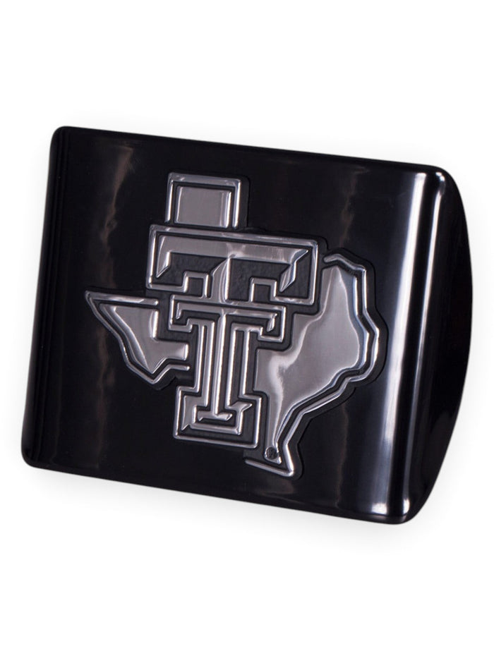 Texas Tech Lone Star Pride on Black Hitch Cover – Front view