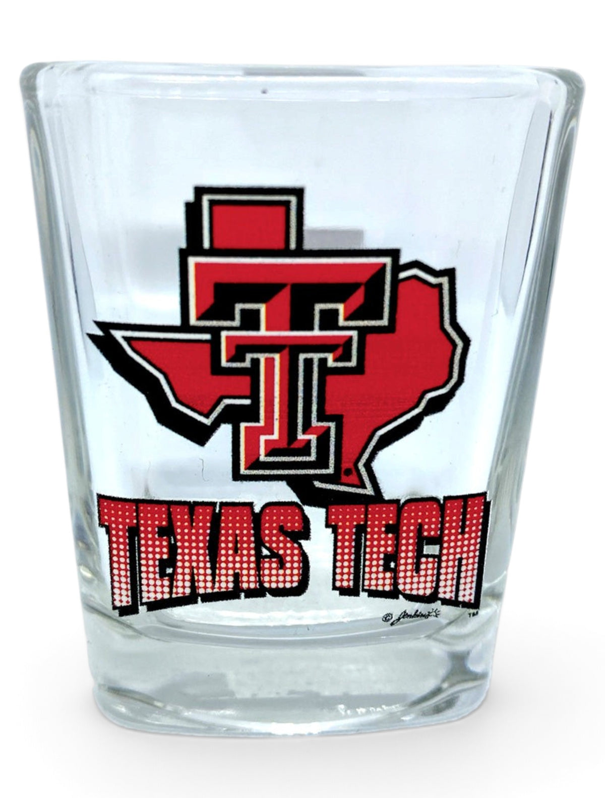 Texas Tech Lone Star Pride Square Shot Glass – Front view