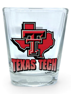 Texas Tech Lone Star Pride Square Shot Glass – Front view