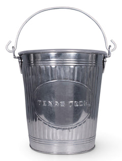 Texas Tech Metal Pail Wastebasket – Front view