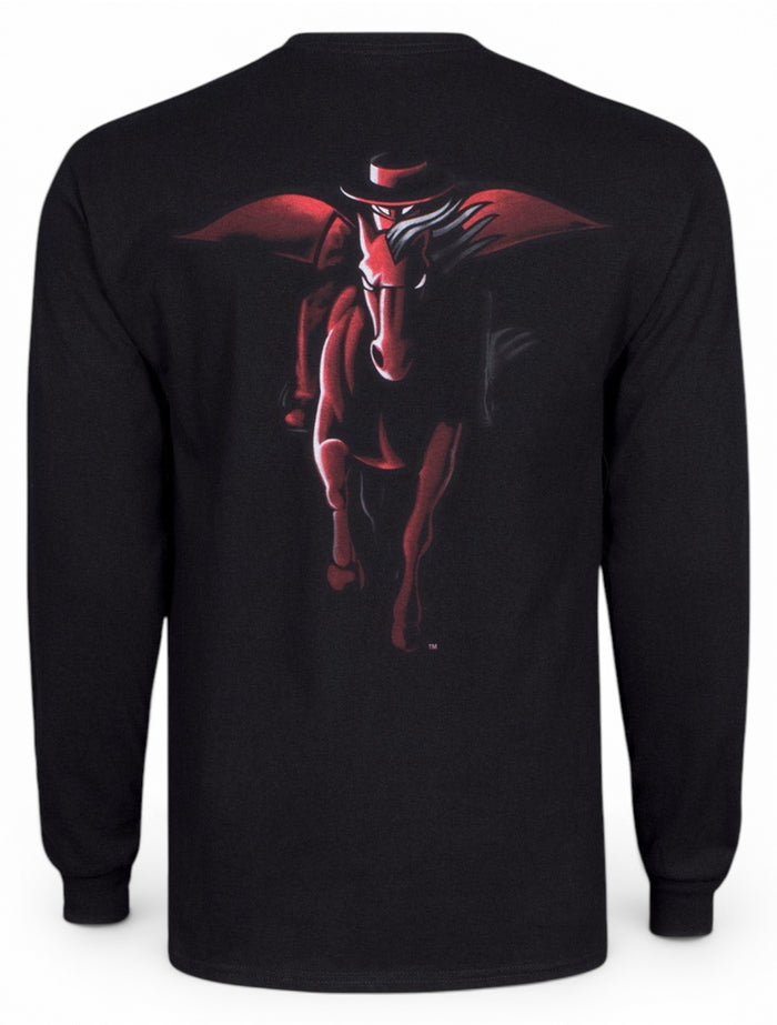 Texas Tech Midnight Rider Black Long Sleeve – Front view