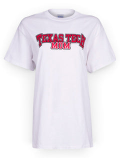 Texas Tech Mom White T-Shirt – Front view