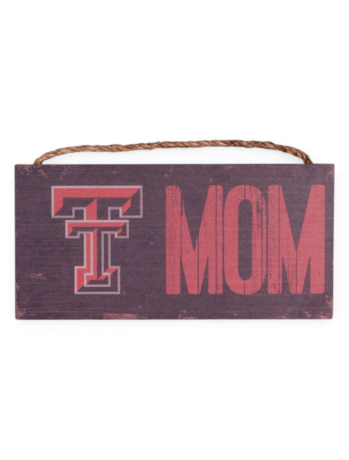 Texas Tech Mom Wood Sign – Front view