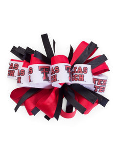 Texas Tech Multi-Color Cheer Loop Hair Bow – Front view
