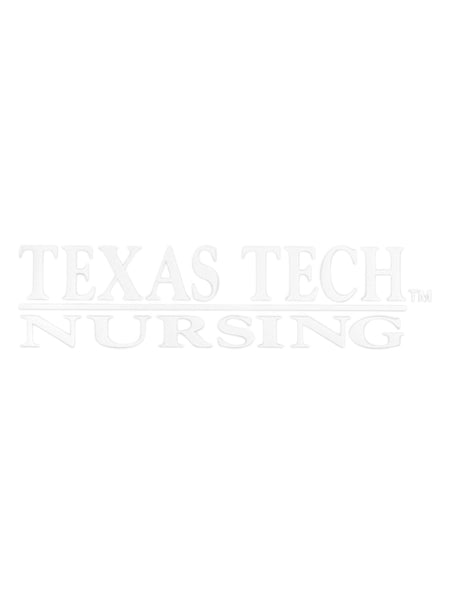 Texas Tech Nursing White Decal – Front view
