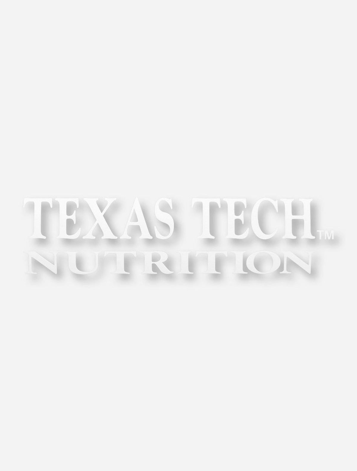 Texas Tech Nutrition White Decal – Front view