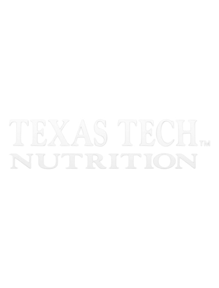 Texas Tech Nutrition White Decal – Front view
