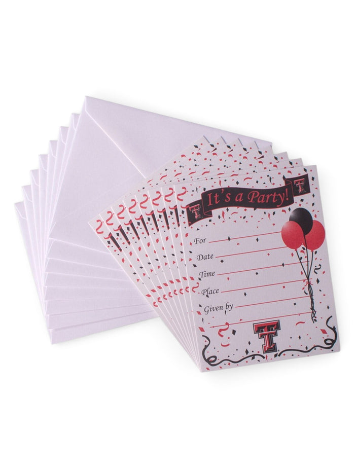 Texas Tech Party Invitations – Front view