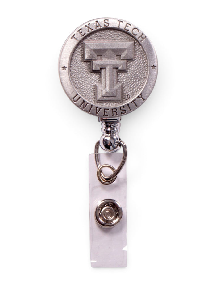 Texas Tech Pewter Badge Reel – Front view