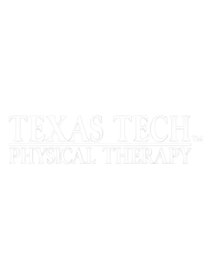 Texas Tech Physical Therapy White Decal – Front view