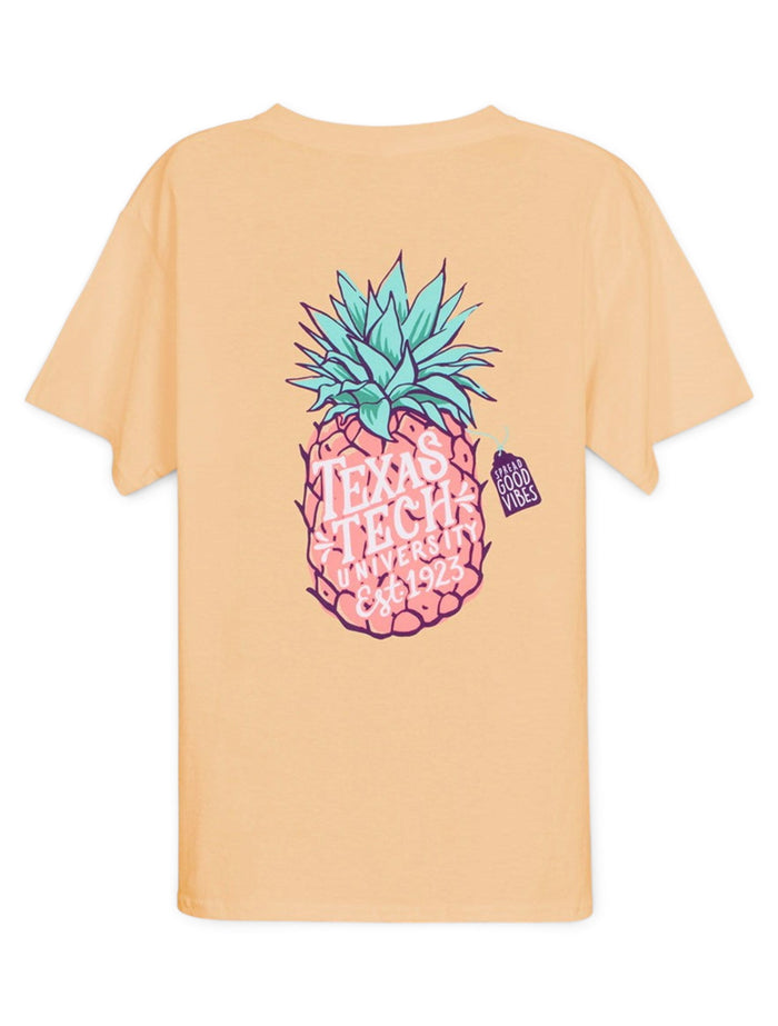 Texas Tech Pineapple Vibes on YOUTH Butter T-Shirt – Front view
