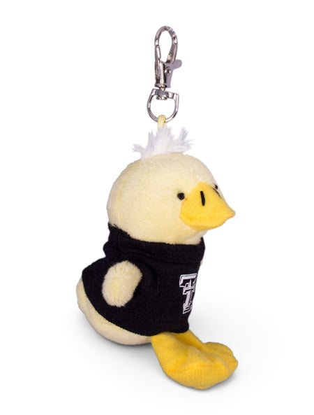Texas Tech Plush Duck in Double T T-Shirt Keychain – Front view