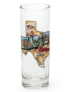 Texas Tech " Postcard" Shooter Shot Glass – Front view