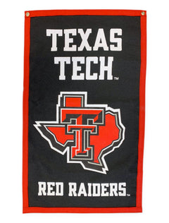 Texas Tech Pride 18"x30" Wool Felt Banner – Front view