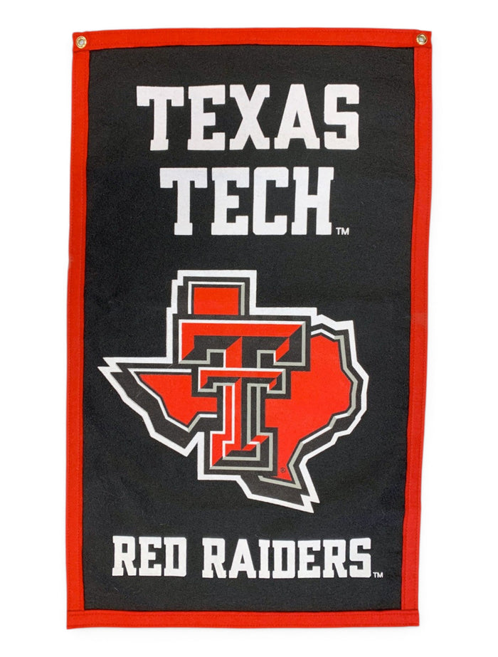 Texas Tech Pride 18"x30" Wool Felt Banner – Front view