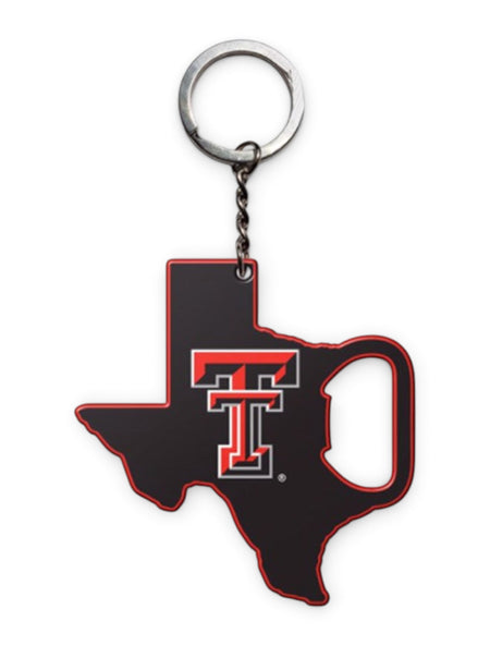 Texas Tech Pride Logo Bottle Opener Keychain – Front view