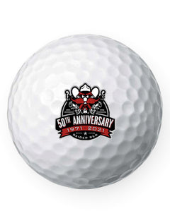 Texas Tech Raider Red 50th Anniversary 3 Pack of Golf Balls – Detail