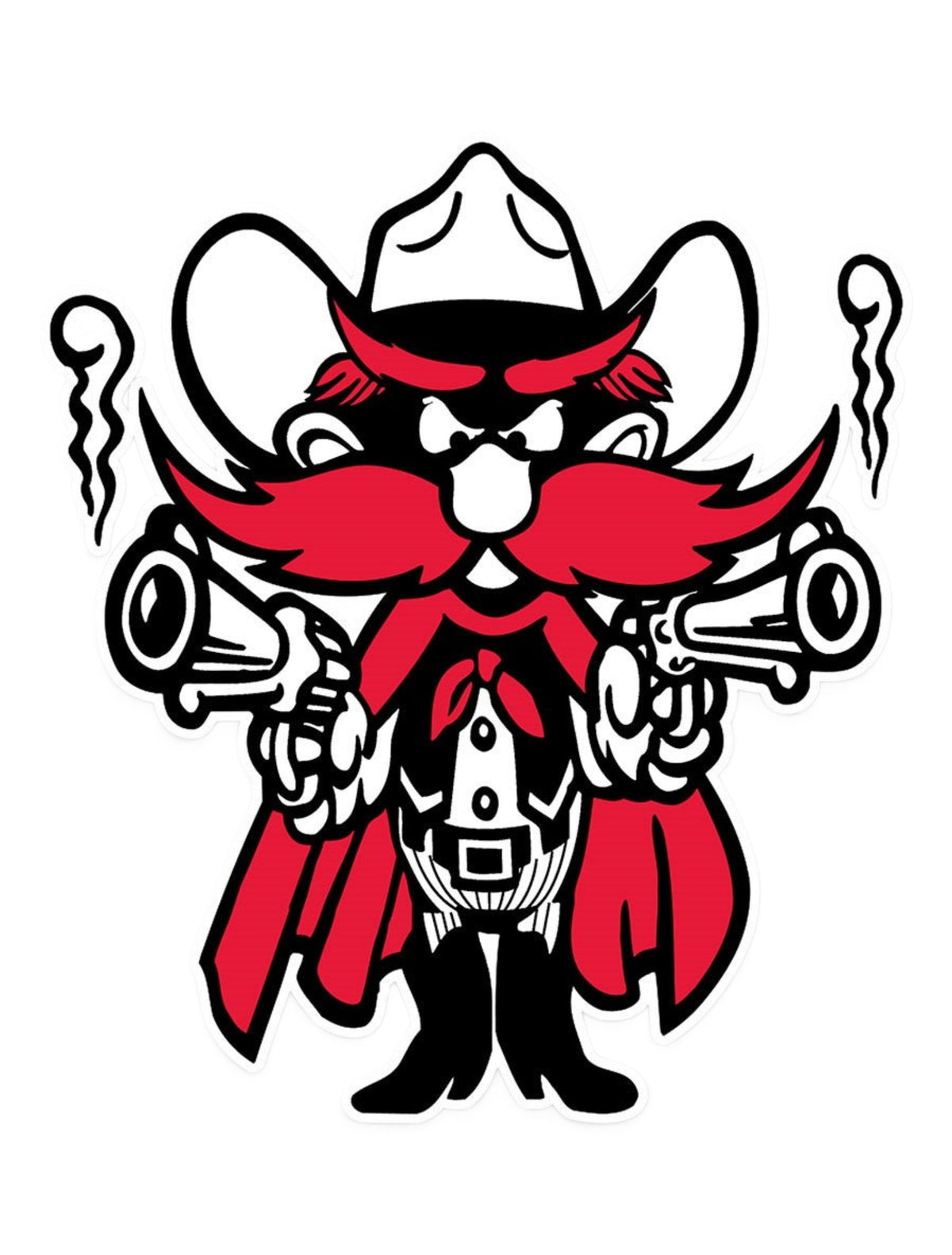 Texas Tech Raider Red Decal – Front view