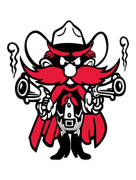 Texas Tech Raider Red Decal – Front view