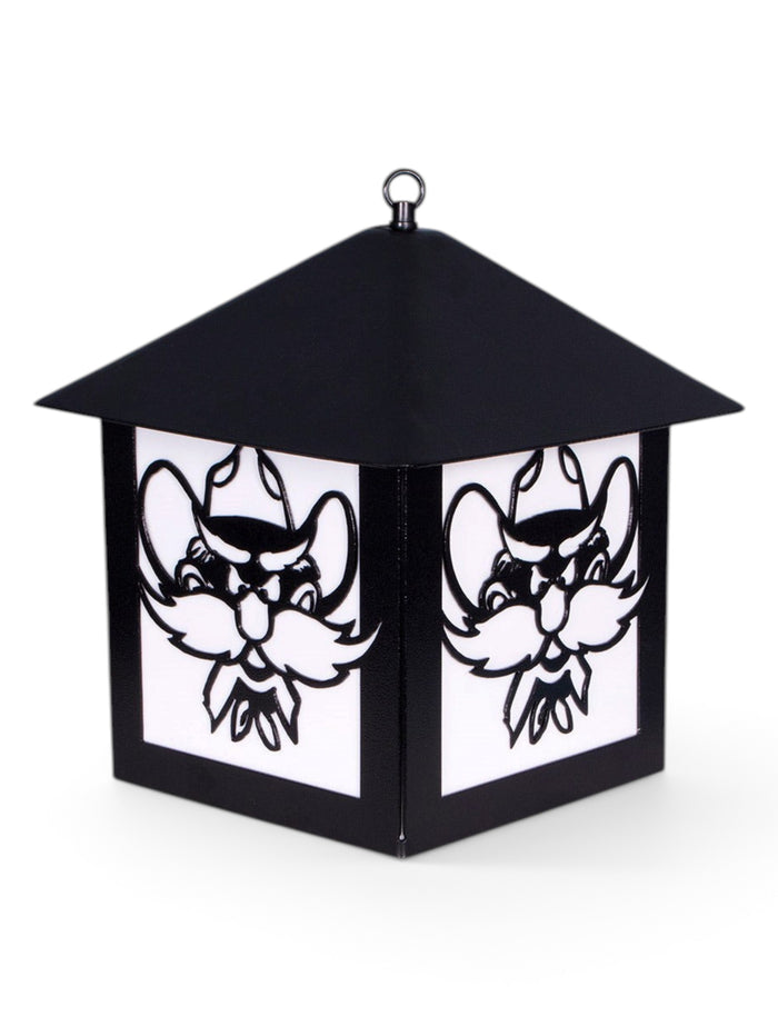 Texas Tech Raider Red Large Ironworks Lantern – White front view