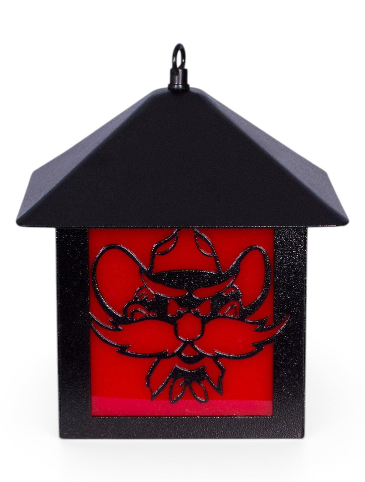 Texas Tech Raider Red Small Ironworks Lantern – Red detail