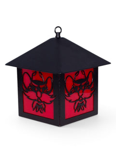 Texas Tech Raider Red Small Ironworks Lantern – Red front view