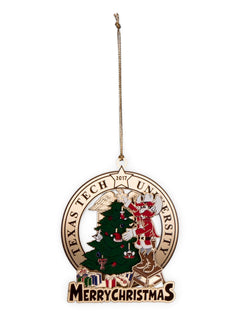 Texas Tech Raider Red's Merry Christmas 2017 Collector's Ornament – Front view