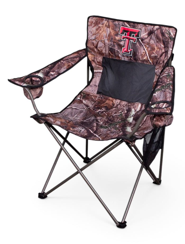 Texas Tech RealTree Camo Canvas Chair – Front view