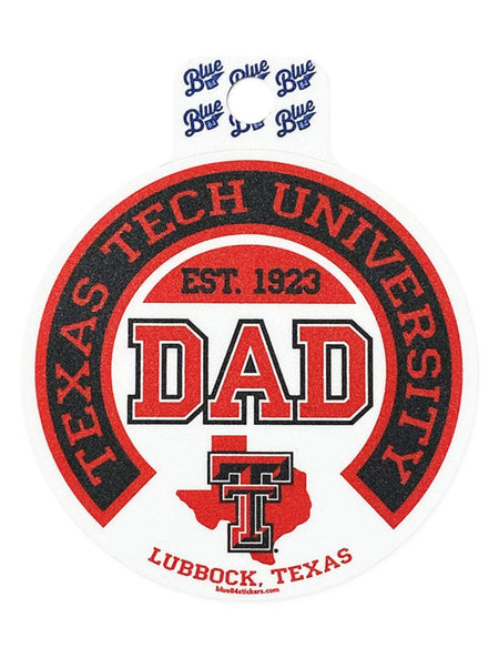 Texas Tech Red Raider "Begetter State DAD" Decal – Front view
