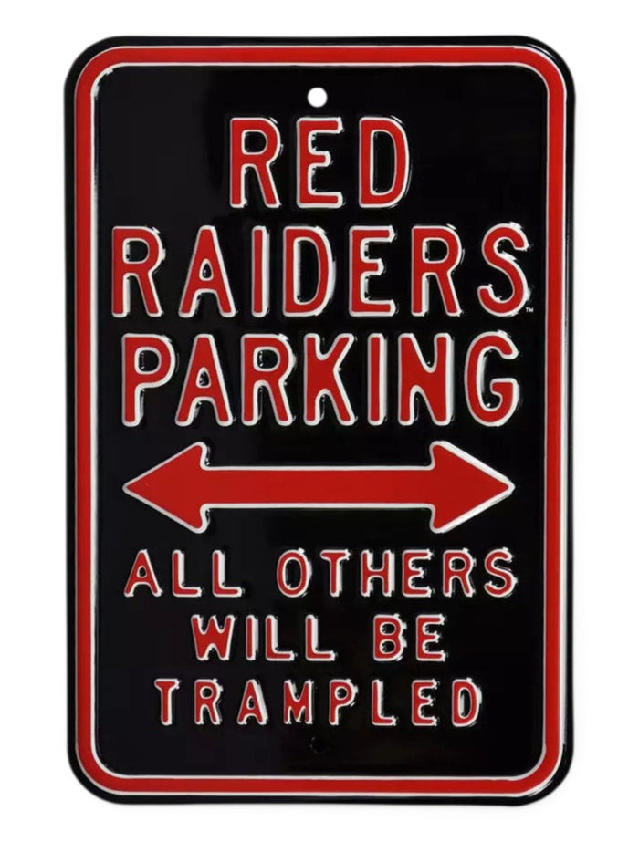 Texas Tech Red Raider Parking Only Street Sign – Front view