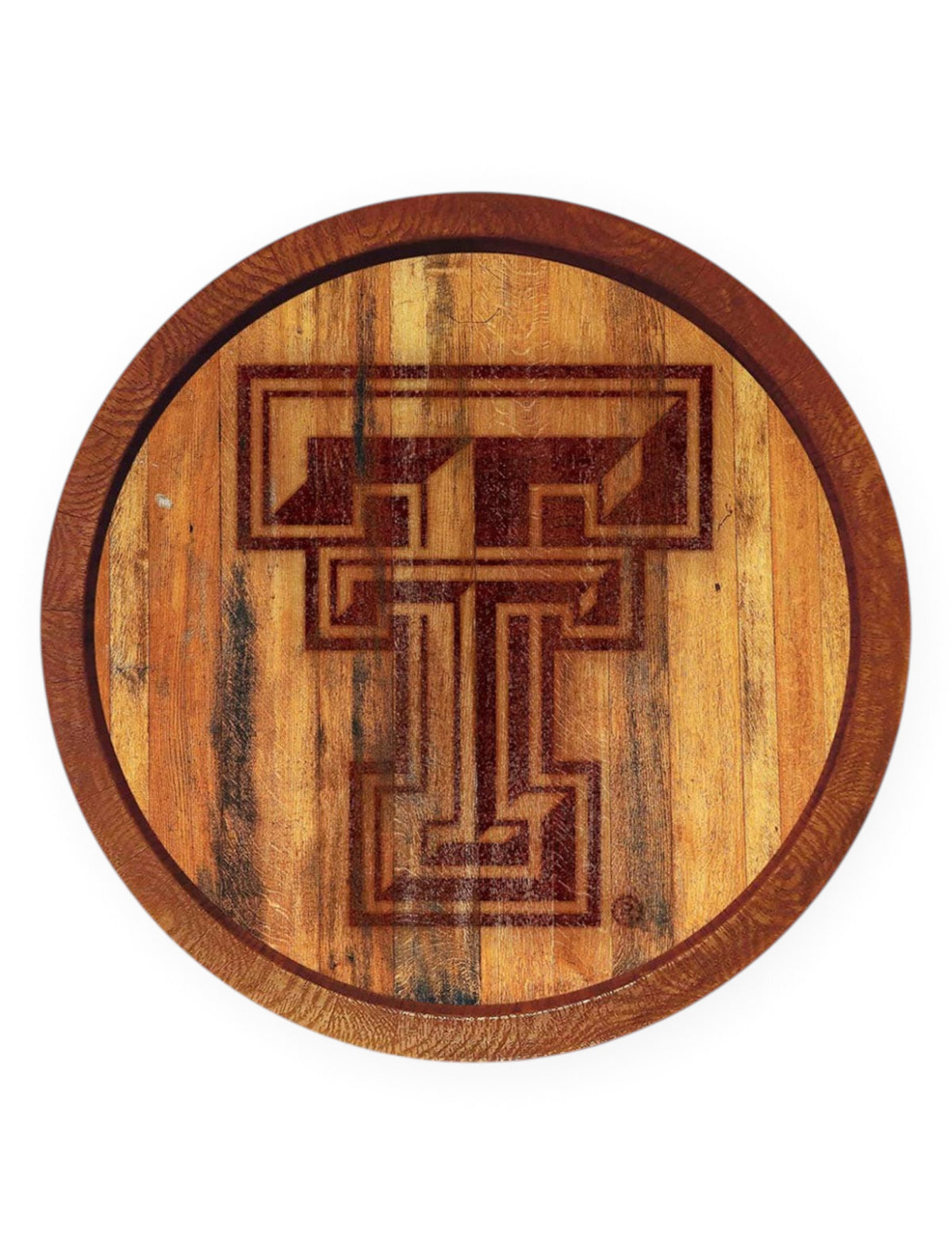 Texas Tech Red Raiders 20" Double T Barrel Sign – Front view