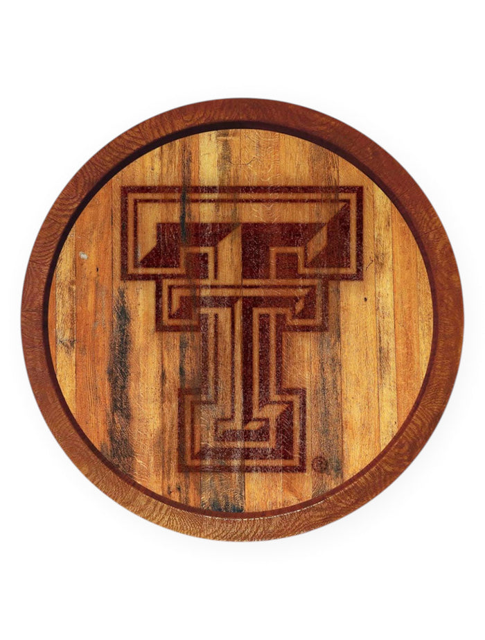 Texas Tech Red Raiders 20" Double T Barrel Sign – Front view