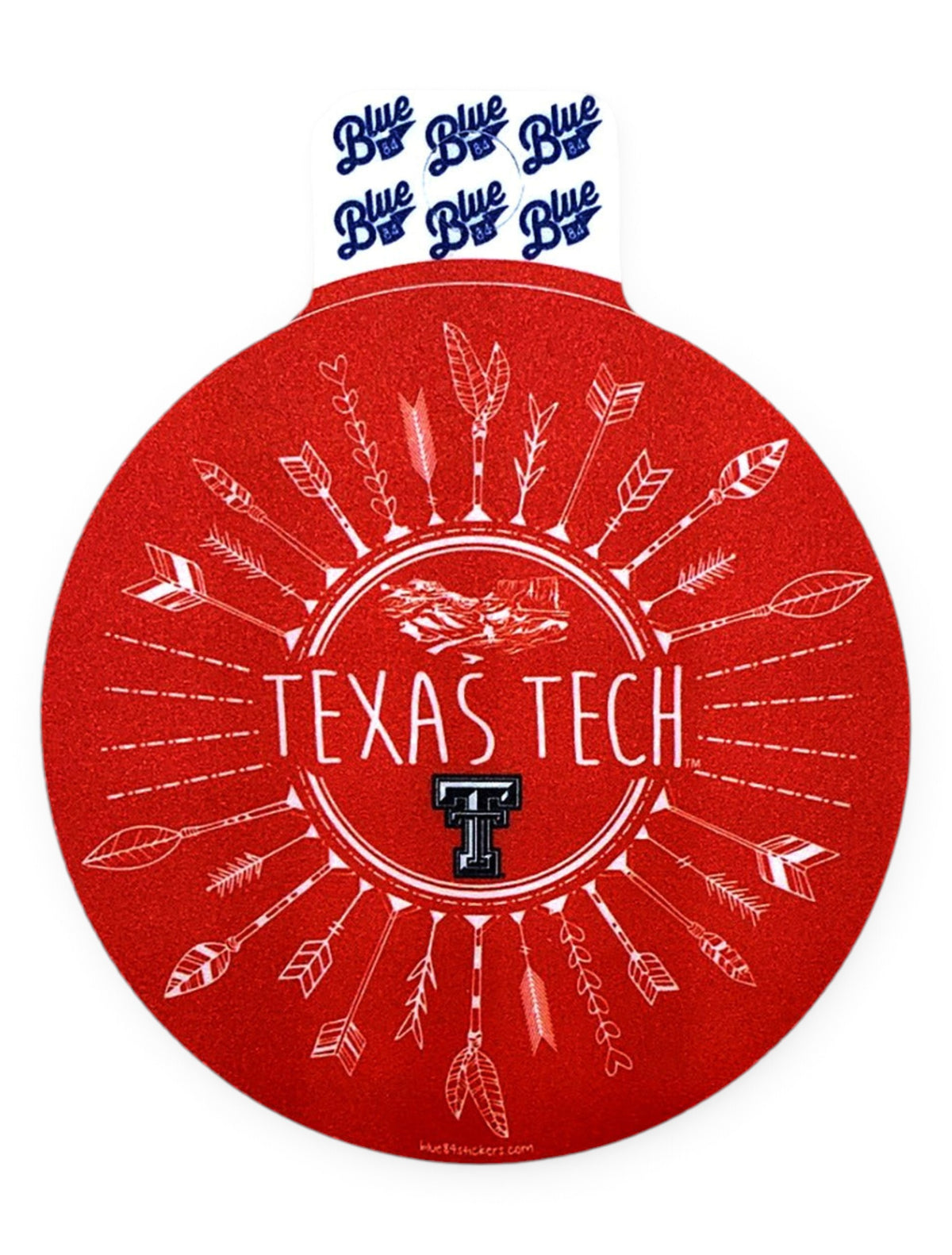 Texas Tech Red Raiders "Arrowing" Decal – Front view