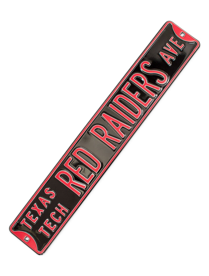 Texas Tech Red Raiders Ave Street Sign – Front view