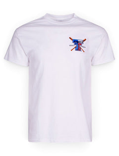 Texas Tech Red Raiders Baseball Bat on White T-Shirt – Back view