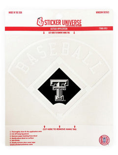 Texas Tech Red Raiders Baseball Diamond Decal – Front view