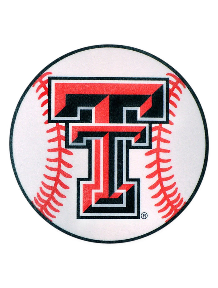 Texas Tech Red Raiders Baseball Double T Decal – Front view