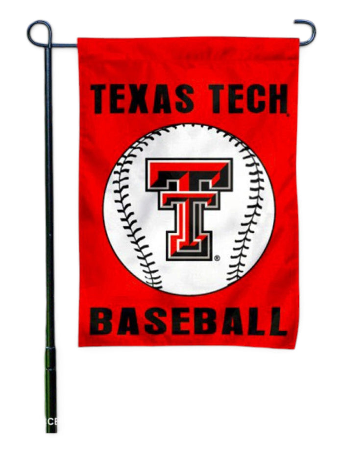 Texas Tech Red Raiders Baseball Garden Banner – Front view