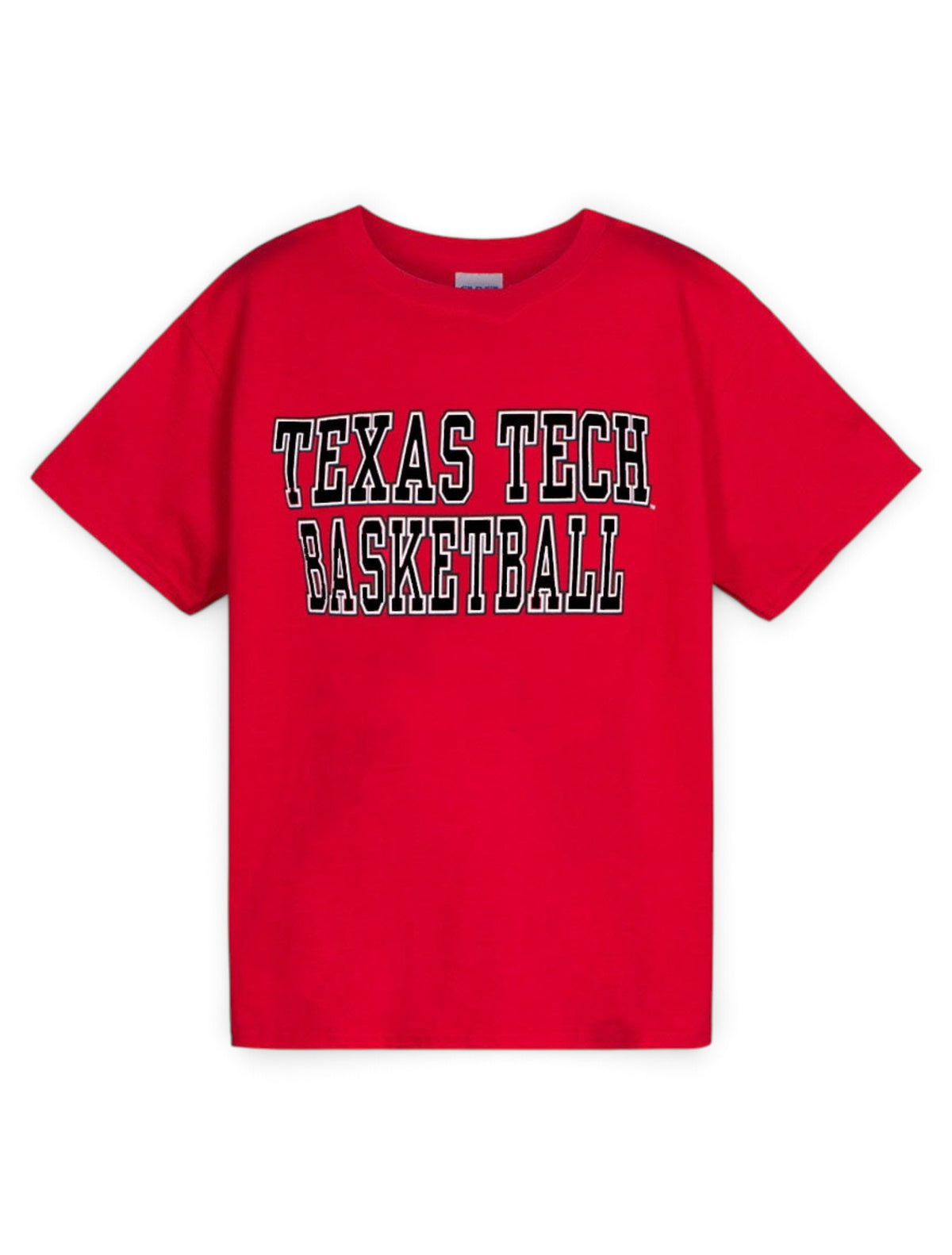 Texas Tech Red Raiders Basketball Stack YOUTH T-Shirt – Graphite grey back view