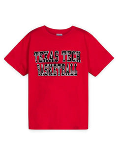 Texas Tech Red Raiders Basketball Stack YOUTH T-Shirt – Graphite grey back view