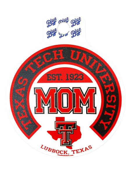 Texas Tech Red Raiders "Begetter State MOM" Decal – Front view