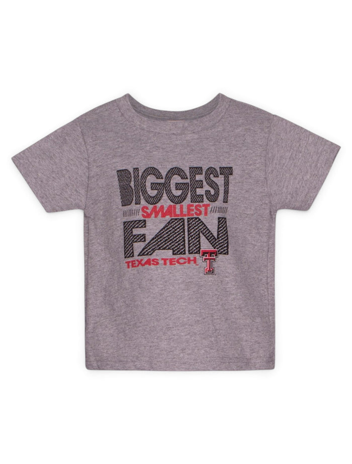 Texas Tech Red Raiders "Biggest Smallest Fan" TODDLER T-Shirt – Front view