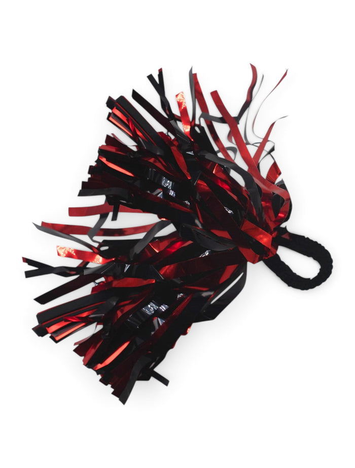 Texas Tech Red Raiders Black and Red Wrist Pom Pom – Front view