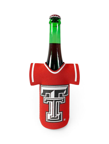 Texas Tech Red Raiders Black and White Double T Jersey Bottle Cooler – Front view