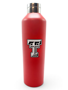 Texas Tech Red Raiders Black and White Double T "Manhattan" Water Bottle – Front view