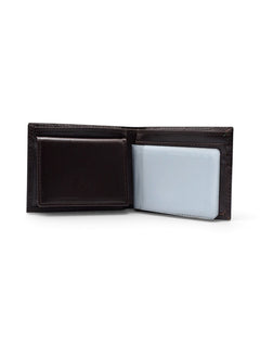 Texas Tech Red Raiders Brown Wrinkle Leather Bi-Fold Wallet with Double T – Back view
