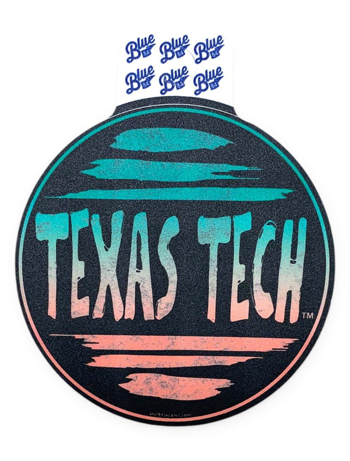 Texas Tech Red Raiders "Bumpy Road" Decal – Front view