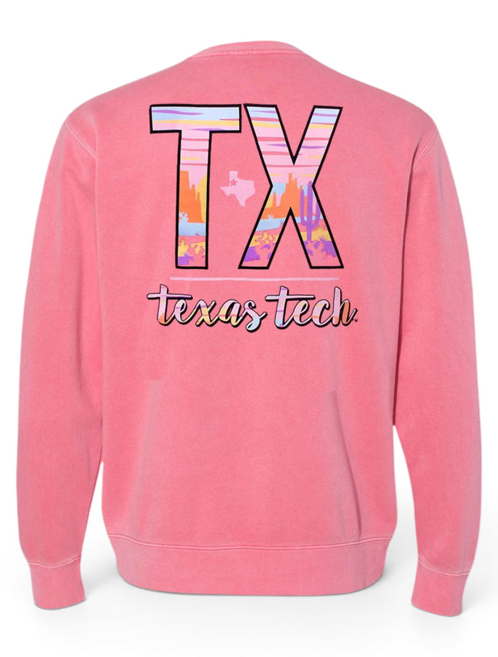 Texas Tech Red Raiders "Canyon Sunset" Crew Pullover – Front view