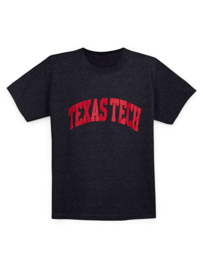 Texas Tech Red Raiders Classic Arch in Red YOUTH T-Shirt – Front view